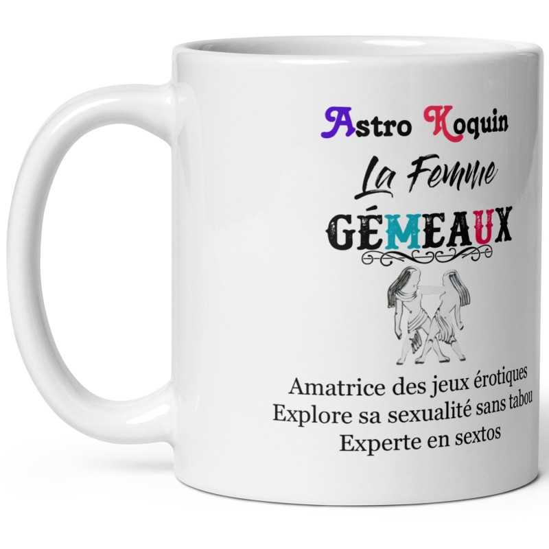 Tasse à offrir : signe astral gémeaux sexy femme