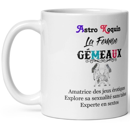 Tasse à offrir : signe astral gémeaux sexy femme