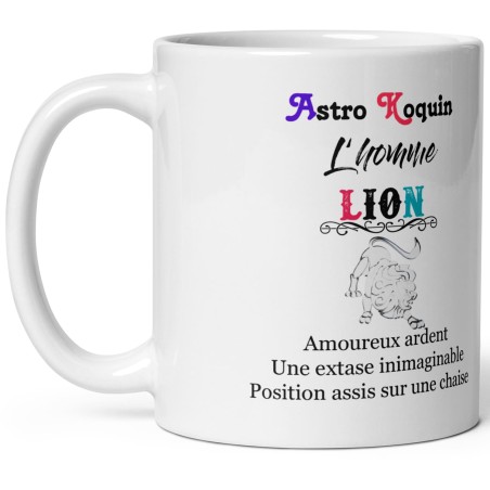 Tasse signe du zodiaque lion sexy homme