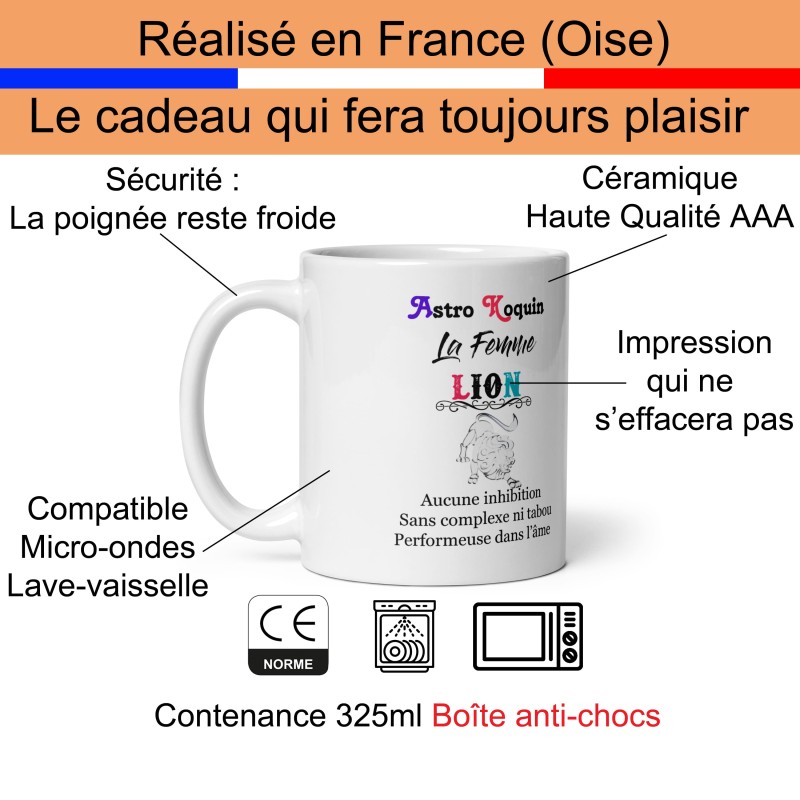 Idée cadeau pas cher : mug femme lion sexy