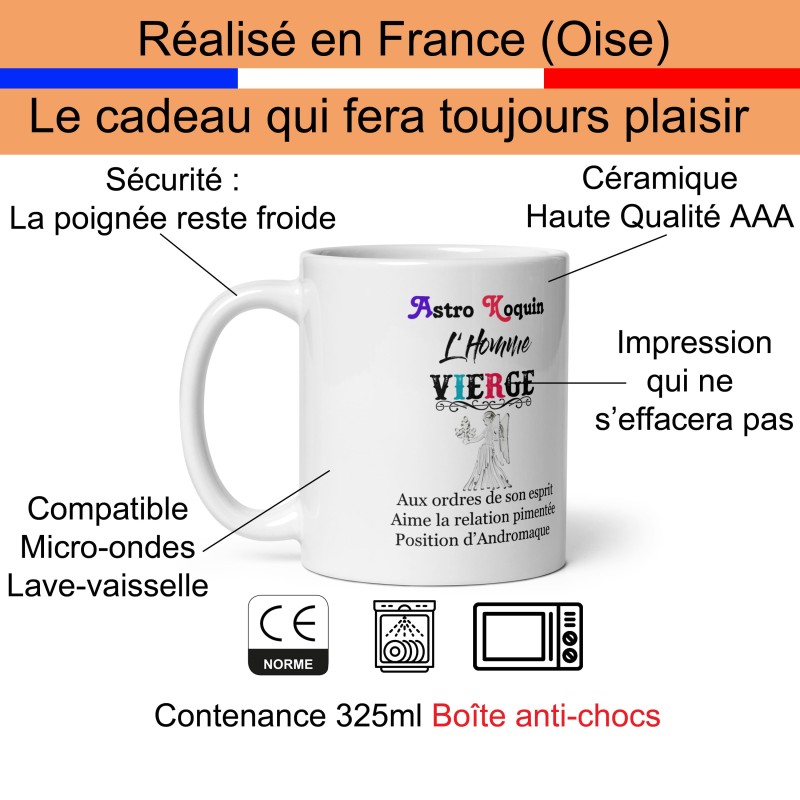 Cadeau sexy : mug homme vierge