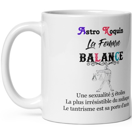 Cadeau femme : tasse zodiaque Balance sexy