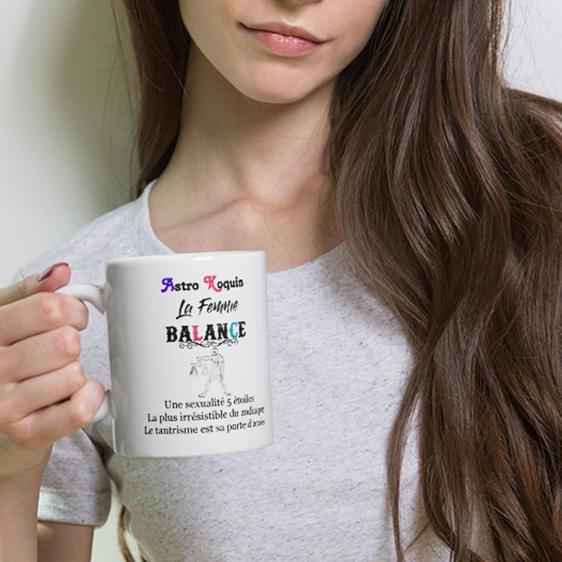 Cadeau femme : tasse zodiaque Balance sexy