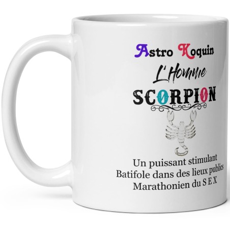 Mug signe du zodiaque scorpion sexy homme