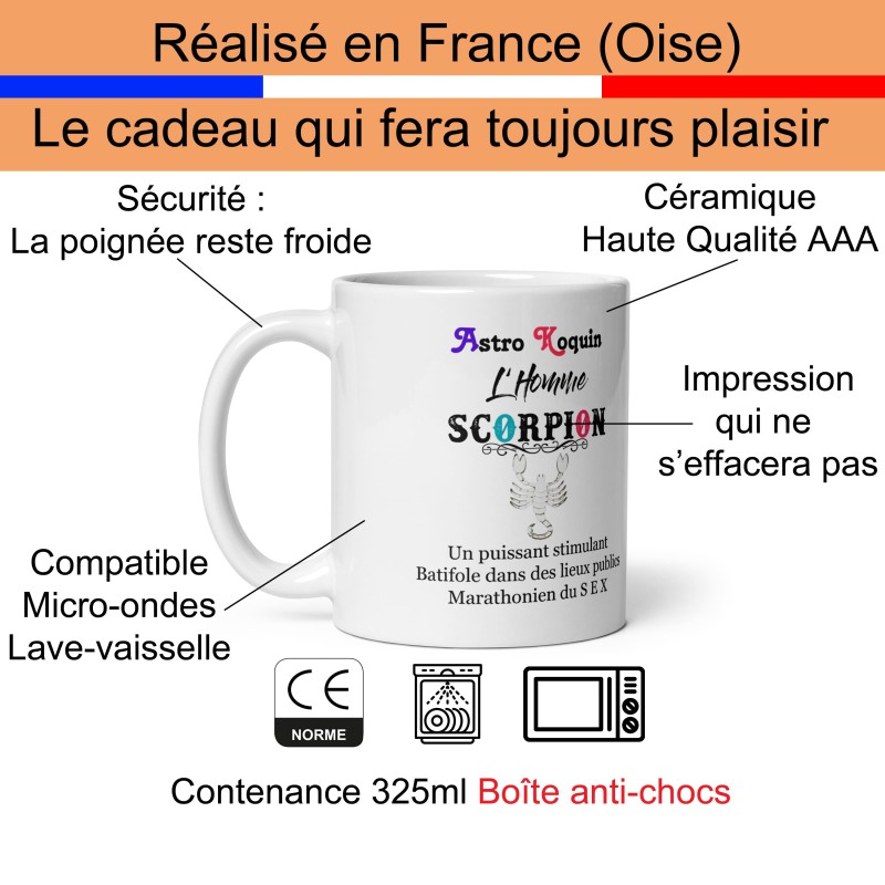 Mug signe du zodiaque scorpion sexy homme
