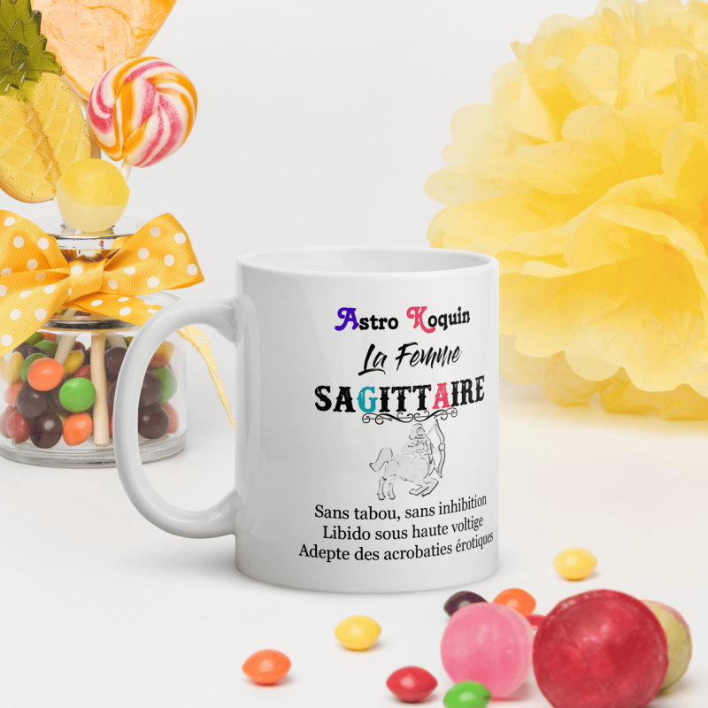 Idée cadeau femme : tasse coquine Sagittaire pas chère