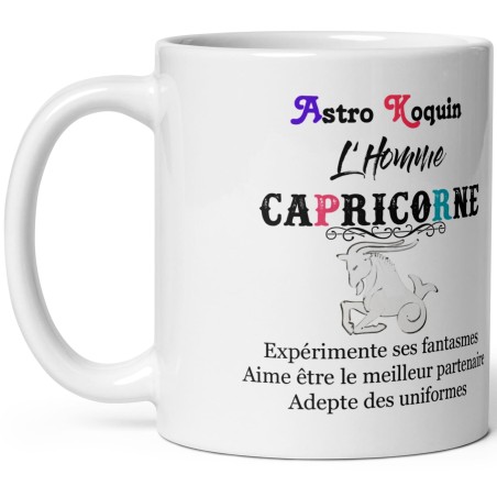 Mug Capricorne pour homme sexy pas cher
