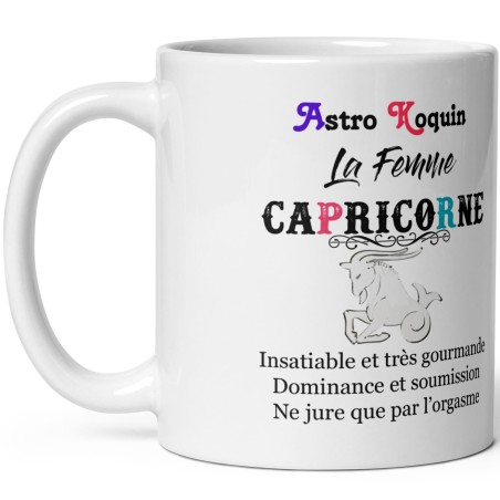 Mug pas cher pour femme capricorne coquine