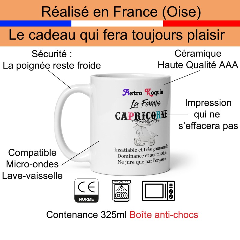 Mug pas cher pour femme capricorne coquine