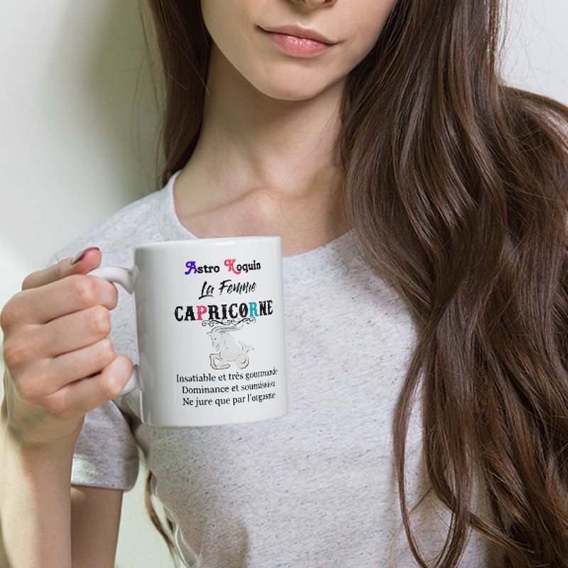 Mug pas cher pour femme capricorne coquine