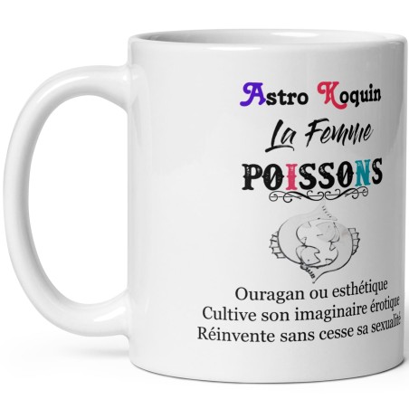 Femme Poissons : un mug pas cher sexy pour elle