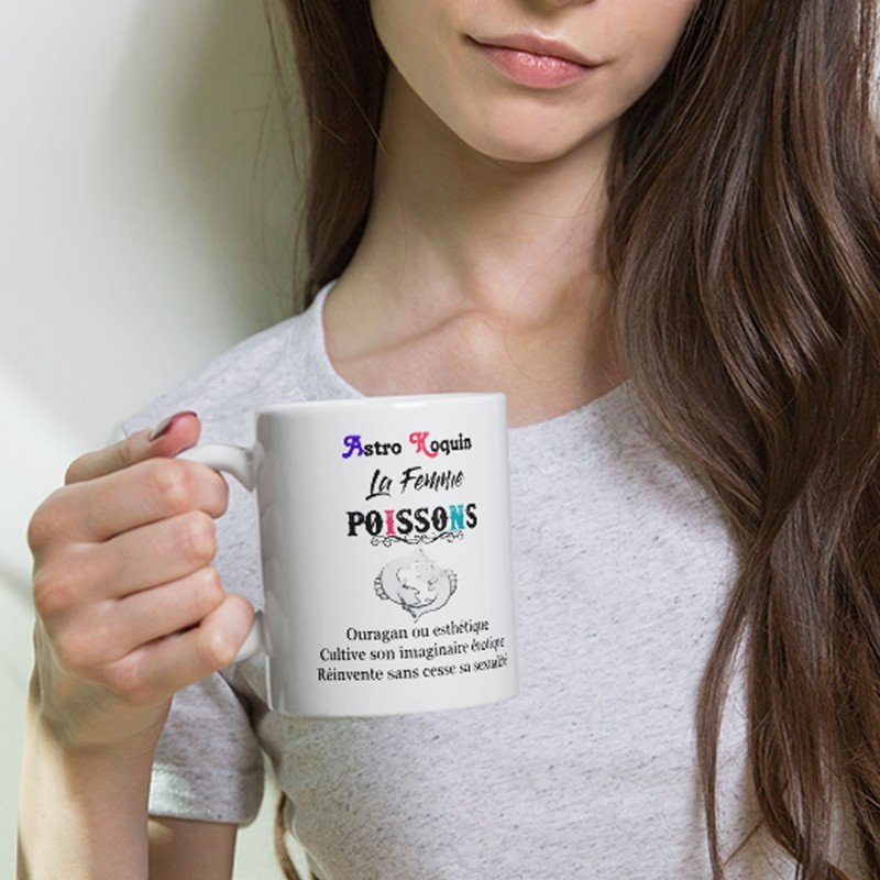 Femme Poissons : un mug pas cher sexy pour elle