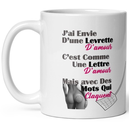 Mug drôle sur la levrette à offrir