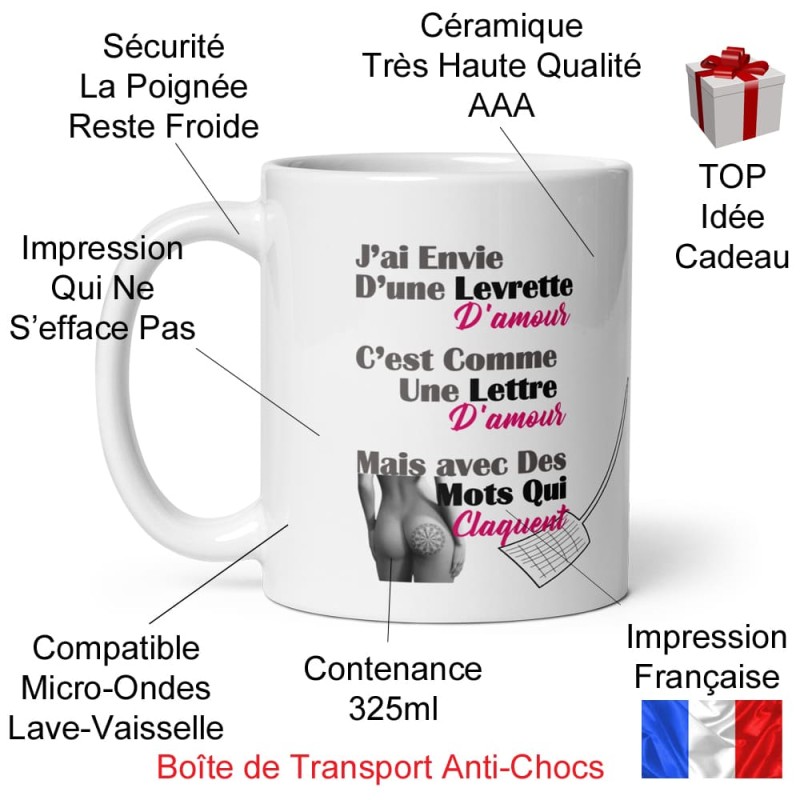 Mug drôle sur la levrette à offrir