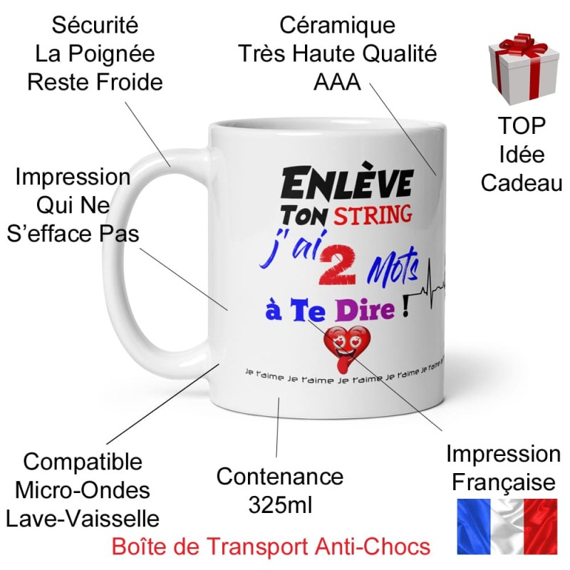 Tasse sexy à offrir enlève ton string