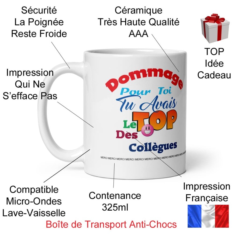 Mug départ en retraite de collègue