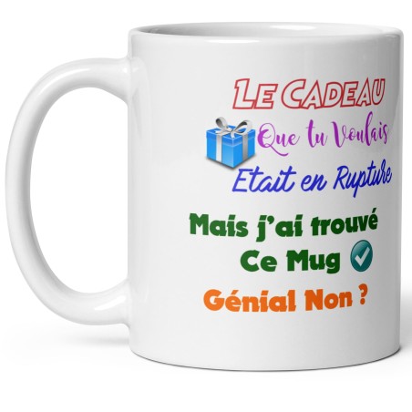 Mug humoristique cadeau en rupture de stock