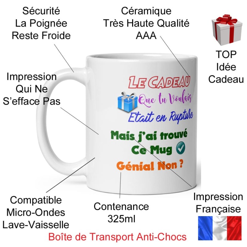 Mug humoristique cadeau en rupture de stock