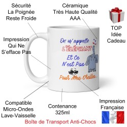 Mug éléphant humour – Tasse cadeau décalée et suggestive