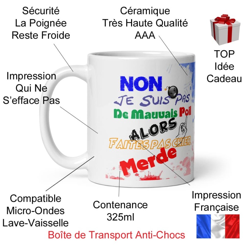 Mug humour coup de gueule Tasse drôle et colorée