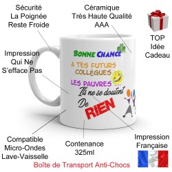 Mug collègue départ drôle cadeau original pour bureau