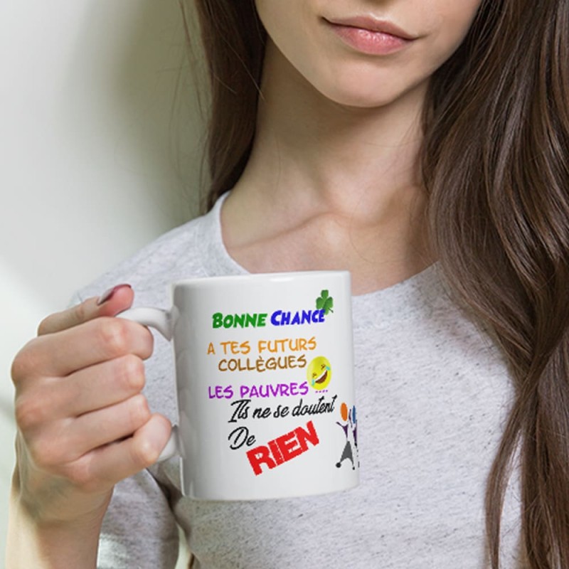 Mug collègue départ drôle cadeau original pour bureau