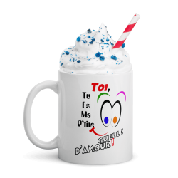Mug p’tite gueule d’amour drôle tasse cadeau originale amour