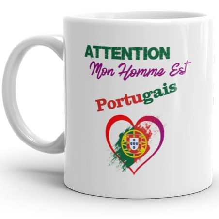 Mug homme portugais tasse cadeau originale aux couleurs du Portugal