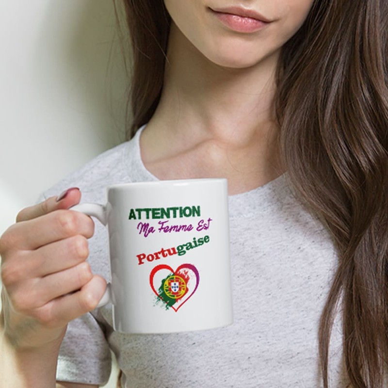 Mug ma femme est portugaise tasse cadeau drôle et complice