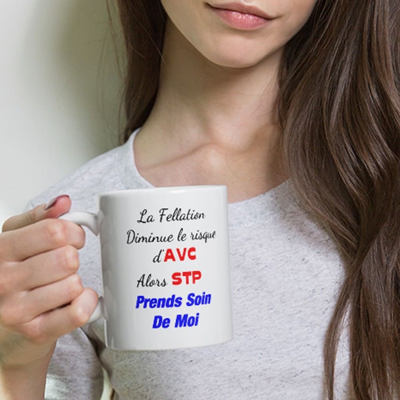 Mug cunnilingus drôle coquin tasse cadeau complice amour