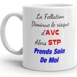 Mug fellation AVC cadeau drôle et coquin tasse à offrir originale