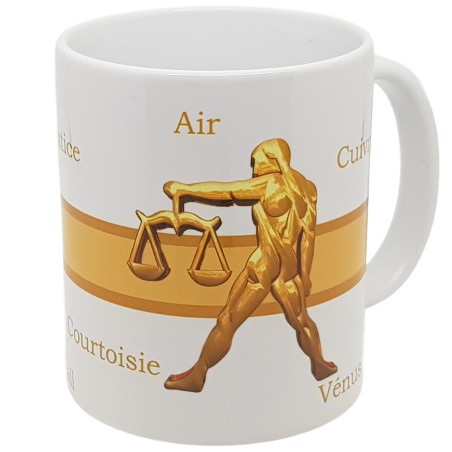 Tasse astrologique Balance rétro idée cadeau originale et élégante