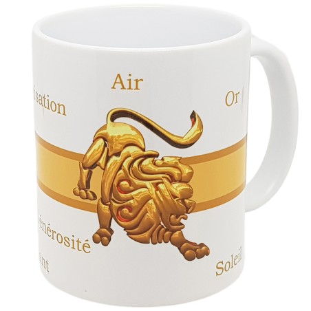 Mug Lion rétro astrologique idée cadeau solaire et symbolique