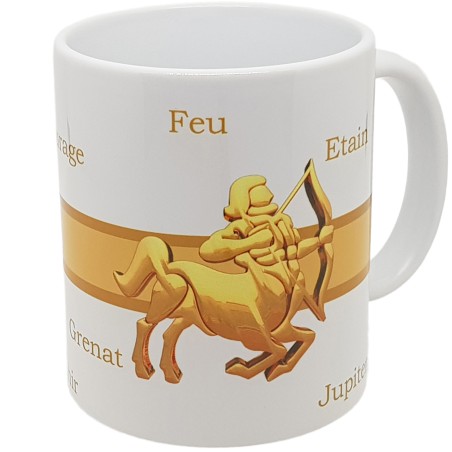 Mug Sagittaire rétro astrologique idée cadeau pas cher feu et liberté