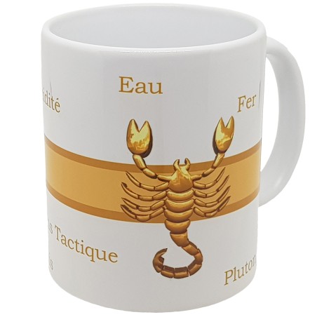 Mug Scorpion rétro astrologique pas cher intense et élégant