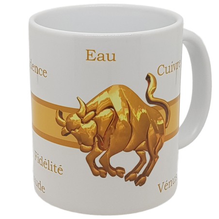 Mug Taureau rétro astrologique idée cadeau pas cher et zen