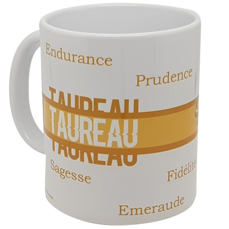 Mug Taureau rétro astrologique idée cadeau pas cher et zen