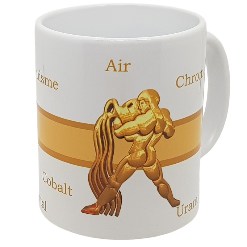 Mug astrologique rétro Verseau, Cadeau original et symbolique