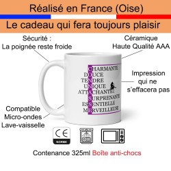 Mug Connasse mots croisés Cadeau drôle et décalé pour femme