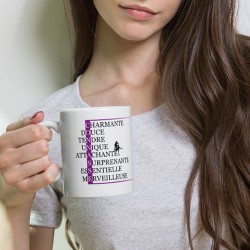Mug Connasse mots croisés Cadeau drôle et décalé pour femme