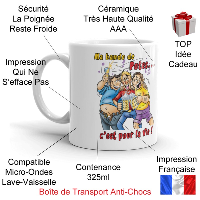 Mug Ma bande de potes, Tasse drôle pour amis fidèles