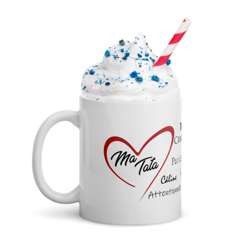 Mug Ma Tata cœur rouge Tasse de compliments à offrir