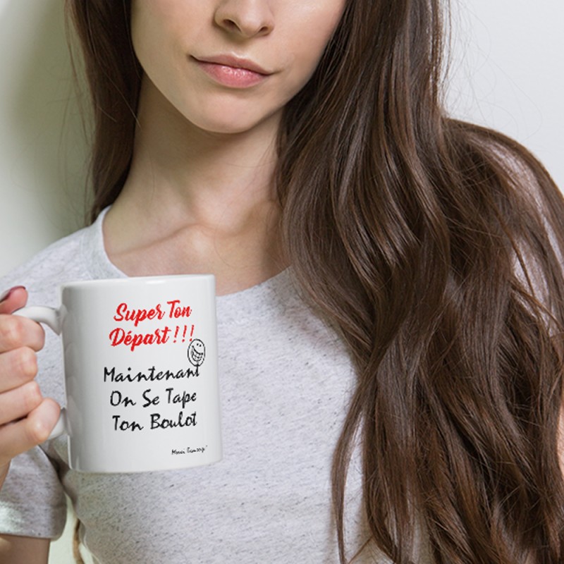 Mug collègue Super ton départ idée cadeau pas cher et drôle