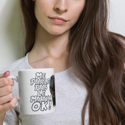 Mug Me parle pas le matin tasse cadeau drôle dinosaures