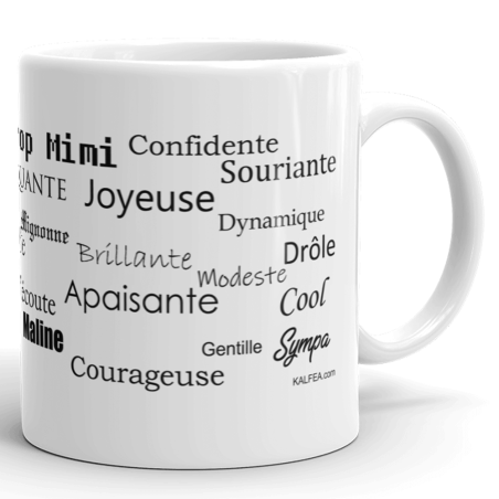 Mug cousine cœur rouge tasse cadeau originale
