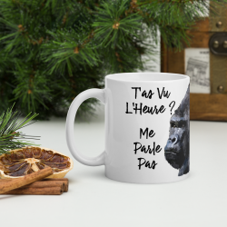 Mug me parle pas humour gorille tasse cadeau décalée