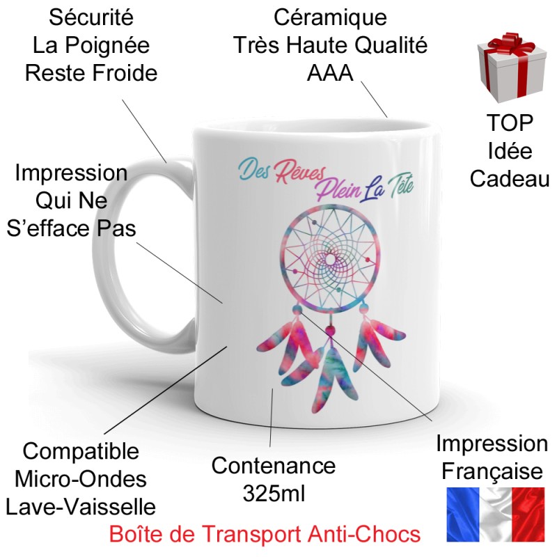 Mug attrape-rêves pastel tasse cadeau doux et rêveur