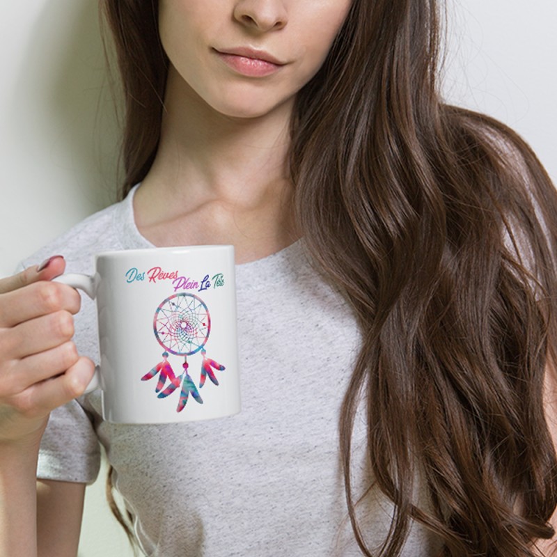 Mug attrape-rêves pastel tasse cadeau doux et rêveur