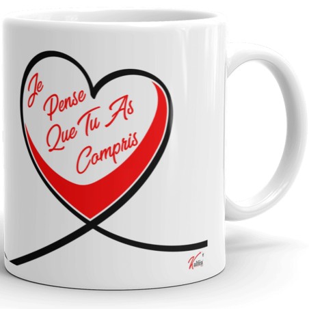 Mug amour je pense que tu as compris pas cher