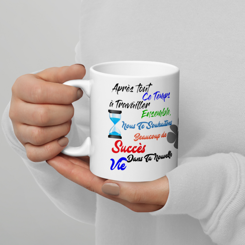 Mug collègue départ tasse cadeau succès et chance